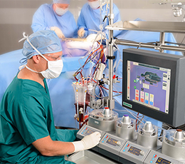 Perfusionist using Terumo System 1 during surgery